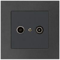 UP-Antennendose kallysto.pro R/TV 23dB Durchgangsdose schwarz