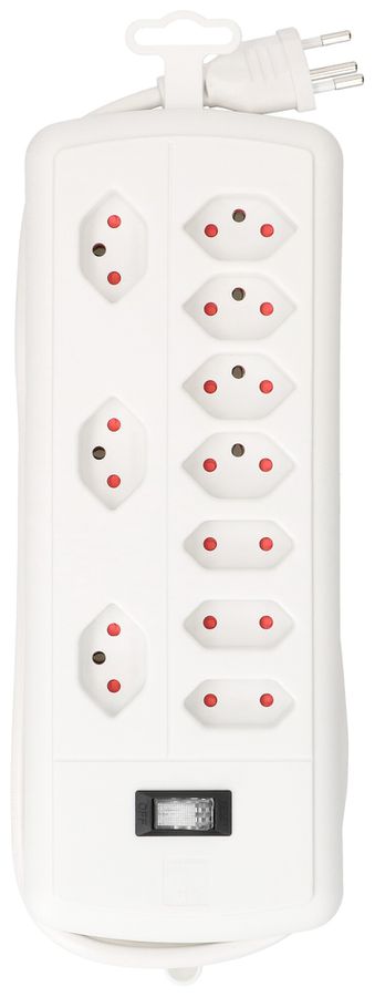 Steckdosenleiste MH SPLIT 10A I/O 7×T13 1.5m ws