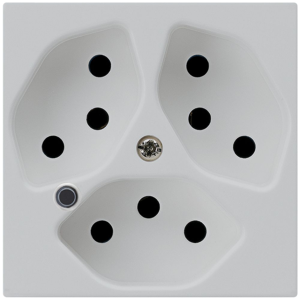 Prise Hager kallysto 3×T13 illuminé A gris clair