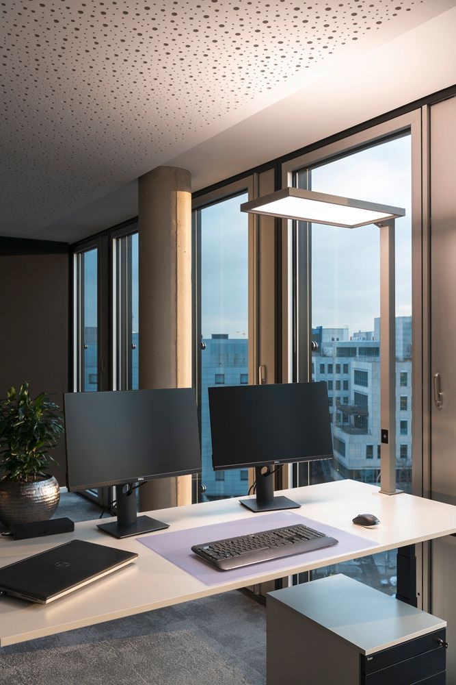 LED-Tischleuchte SLV WORKLIGHT 79W 7600lm 4000K DIM silber