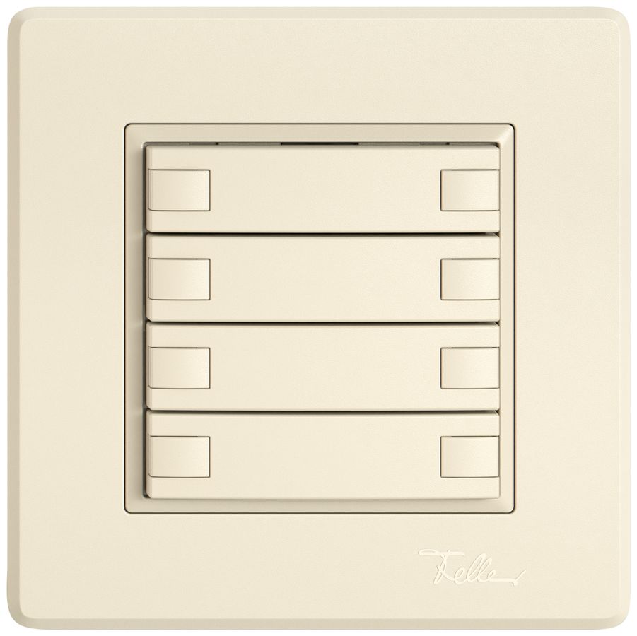 Pulsante universale INC EDIZIO.liv UNI SNAPFIX® s.LED 4× com.2T cr