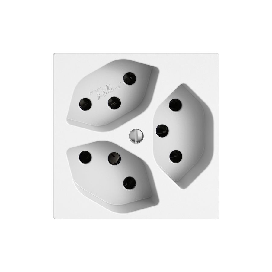 Steckdose EDIZIO.liv SNAPFIX® 3×T13 3×S ws