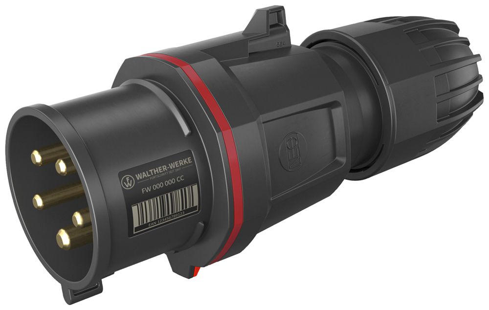 Stecker CEE NEO 5P 32A 380…415V 6h rot IP54 Schraubklemme