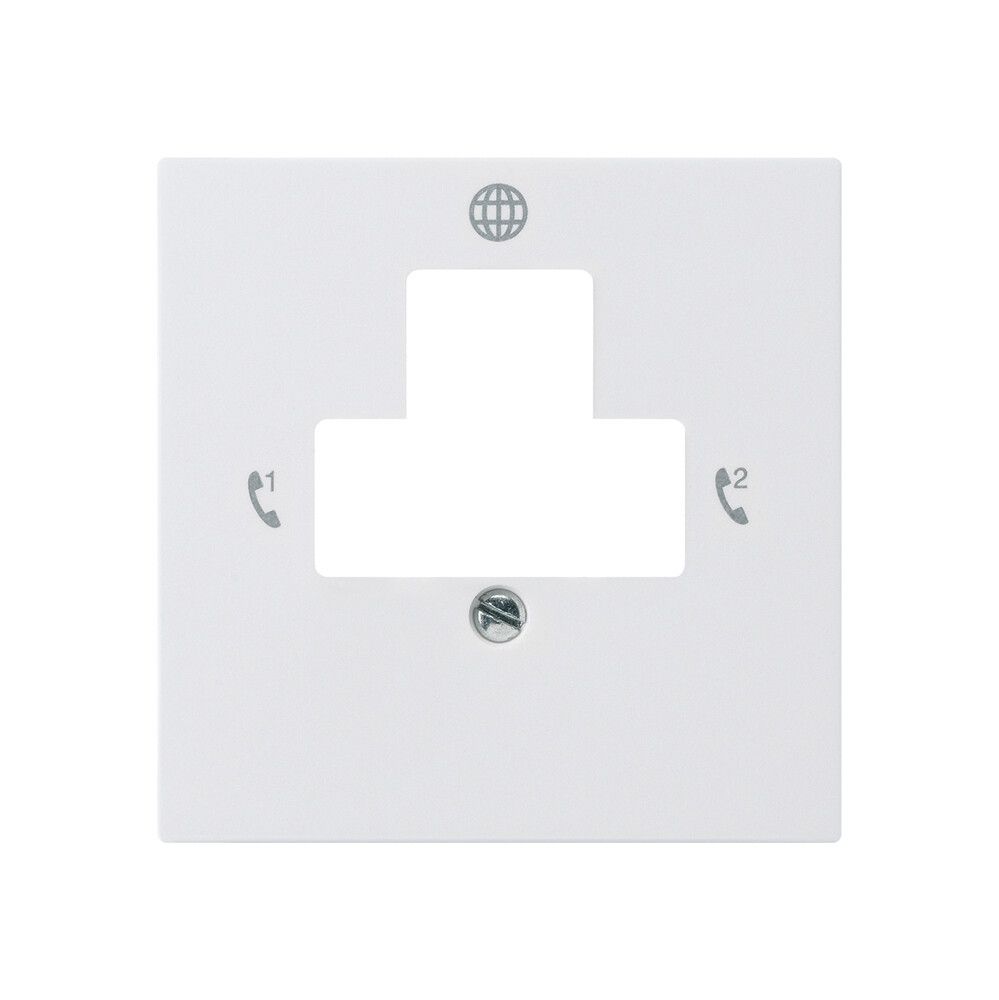 Placca frontale kallysto per presa di ritorno 2 DSL bianco