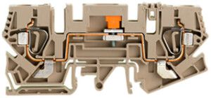 Borne de test sectionnable WM ZTL 6 connexion à ressort 6mm² TS35 TS32 beige