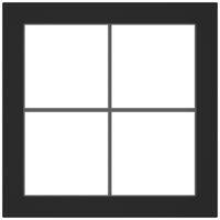 Abdeckrahmen SIDUS 2×2 schwarz
