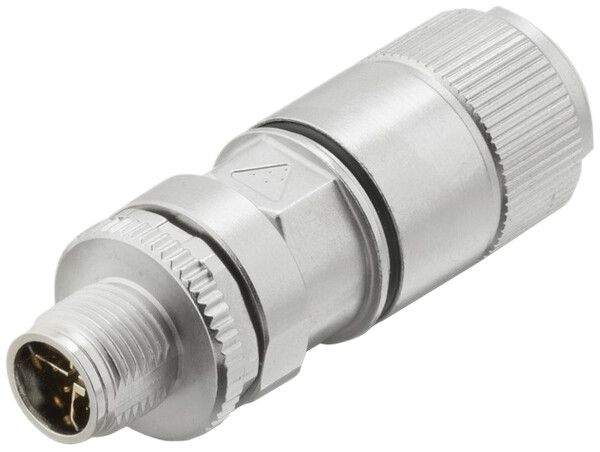 Rundsteckverbinder Weidmüller IE-PS-M12X-P-AWG22/27FH M12, Stecker, AWG27…22