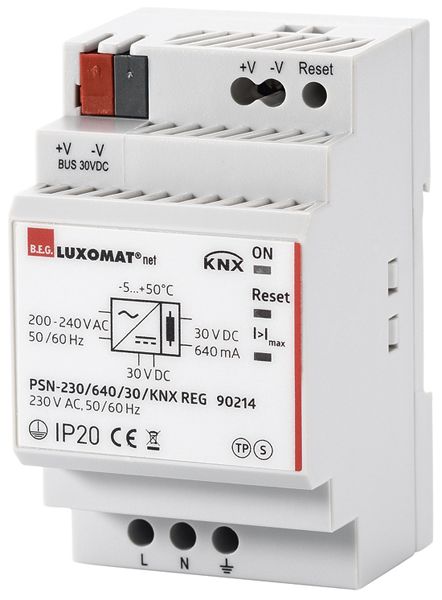 REG-Spannungsversorgung KNX Luxomat PSN-230/640/30/KNX, 640mA/30VDC