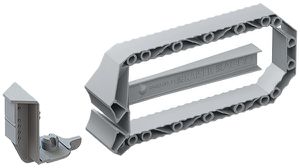 Montageset AGRO Prefix® 137×59×16mm, hellgrau, 4 Flügel, 4 Adapter