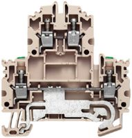 Mehrstock-Reihenklemme Weidmüller WDK N DU-PE Schraub.4mm² 2 Etagen beige