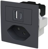 Prise de charge USB ABB Sidus 1×USB-A 1×USB-C + T13 3000mA OUT:5V an