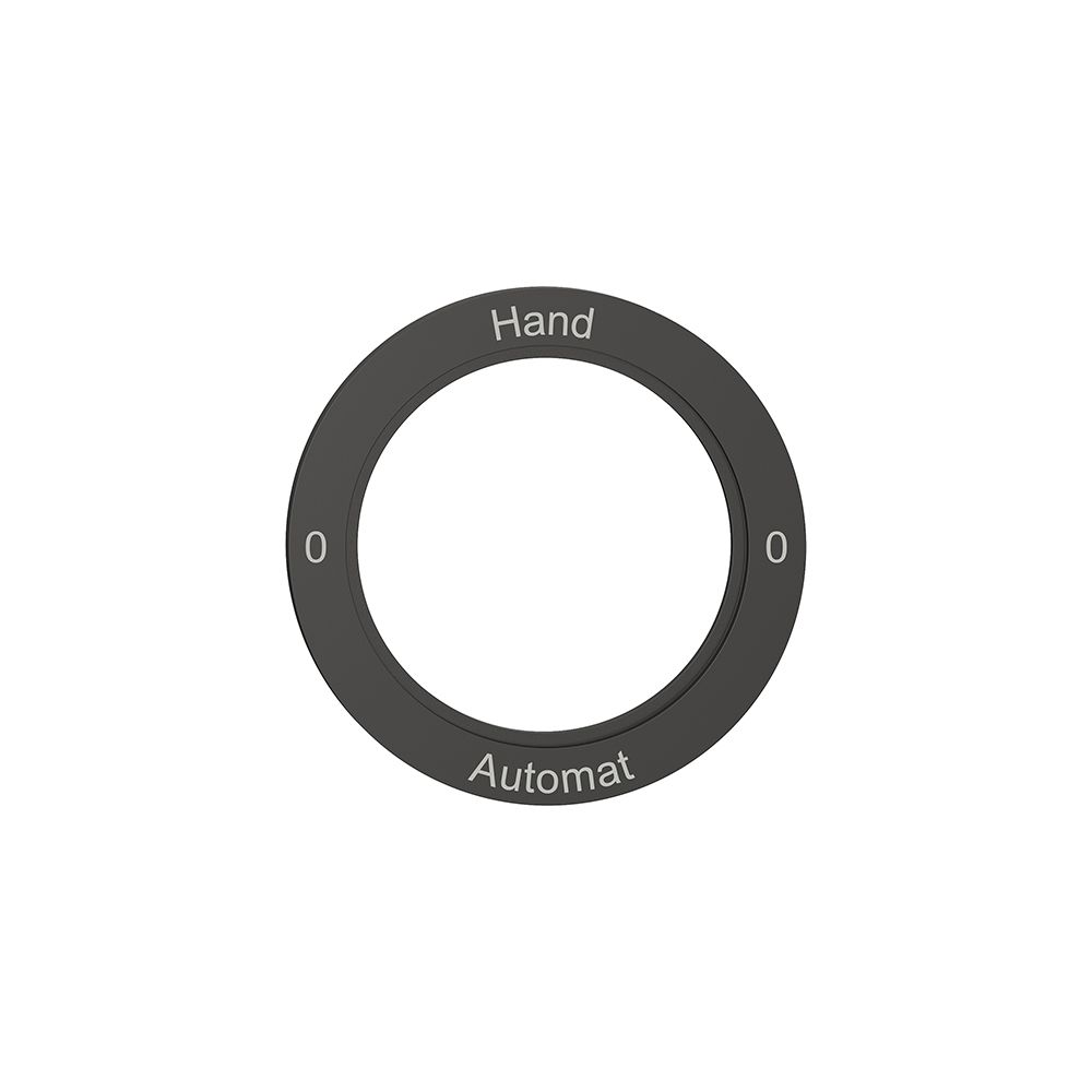 Kennscheibe NEVO, f.Drehschalter, 0-Hand-0-Automat, schwarz