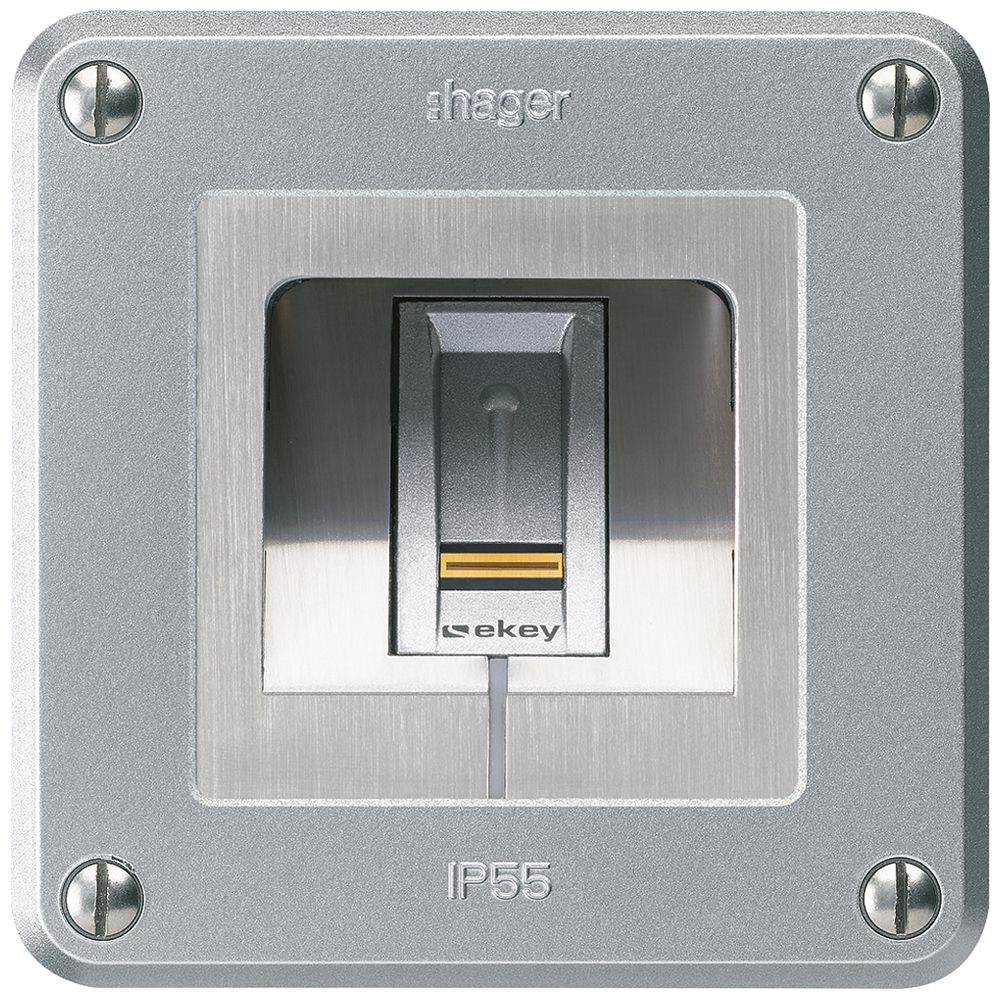 Lecteur d'empreintes digitales NUP Hager ekey RFID robusto C aluminium