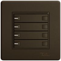 Pulsante universale INC EDIZIO.liv UNI SNAPFIX® c.LED RGB 4× com.2T ma