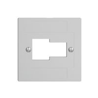 Frontplatte 1×TT,1×RJ45 hellgrau ITplus ITM EDIZIOdue