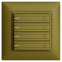 UP-KNX-Taster RGB EDUE FMI, 250mW, m.RGB-LED, m.Papier., 4×Taste, 2×Tastenb., ov