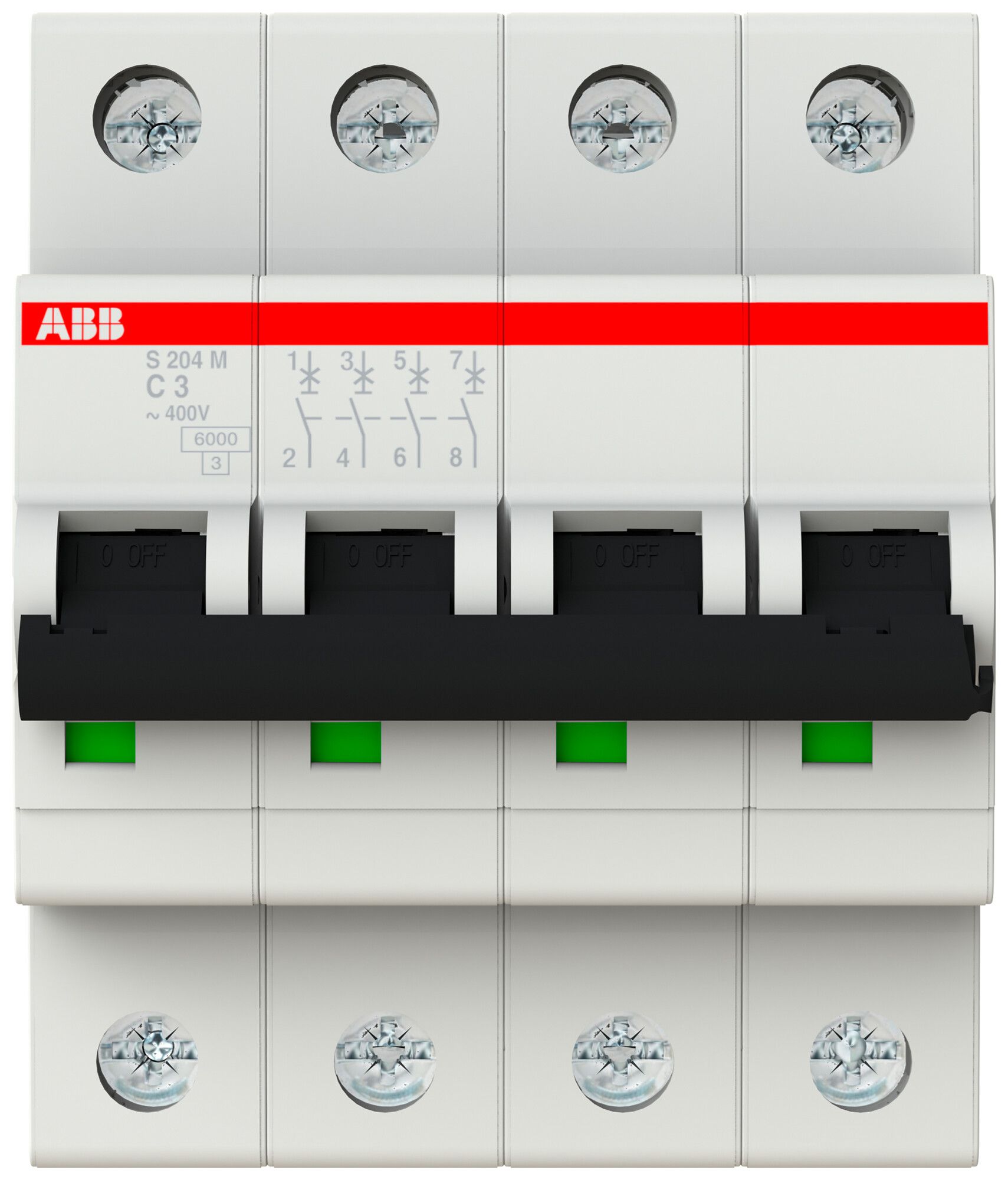 Leitungsschutzschalter ABB S204M-C3 3A C 10kA