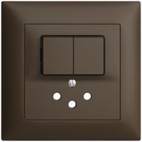 Kit frontal ENC EDIZIOdue coffee 88×88mm pour combi 2 boutons+T12