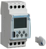 Schaltuhr Hager digital Woche Komfort 1 Kanal 1 Wechsler 16A 2 TE 12/24V AC/DC