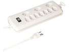 Steckdosenleiste MH SPLIT 10A I/O 7×T13 1.5m ws