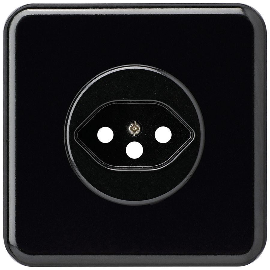 UP-Frontset basico Typ 13 86×86mm schwarz mit Kinderschutz