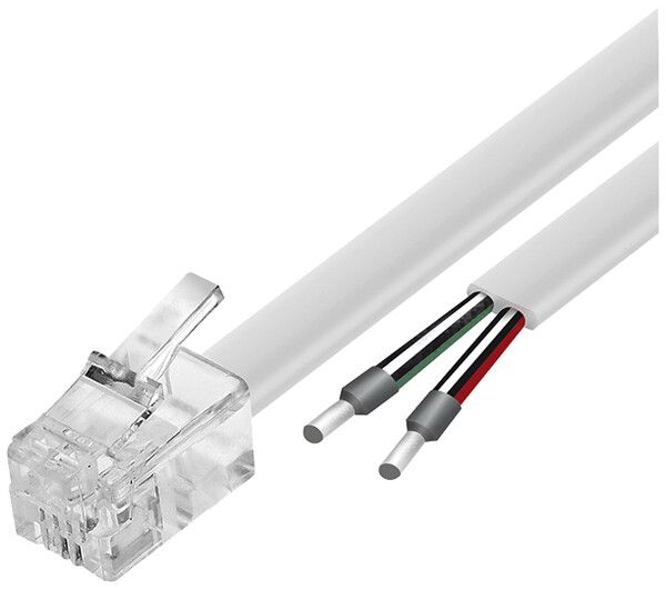 Câble de connexion ESYLUX SmartDriver-2 RJ10-OPEN END, 10m, 8×blanc
