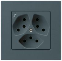 UP-Steckdose kallysto.pro 3×T13/1S anthrazit