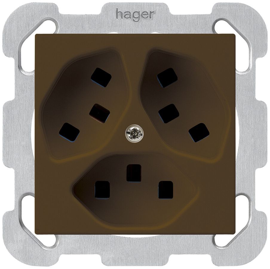 Presa INC Hager kallysto 3×T23 B marrone