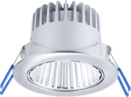 LED Spot Rund Verstellbar 8W Dim 600lm 3000K 40Grad Aluminium Gebürstet