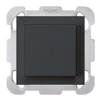 UP-Taster kallysto ARK 2L schwarz mit Befestigungsplatte