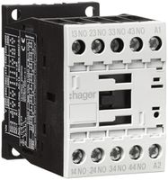 Hilfsschütz Hager 4 Schliesser 4A bei AC-15 Spulenspannung 230VAC