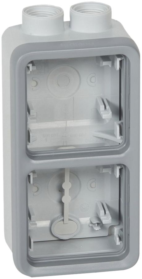 AP-Gehäuse PLEXO 2×1 grau