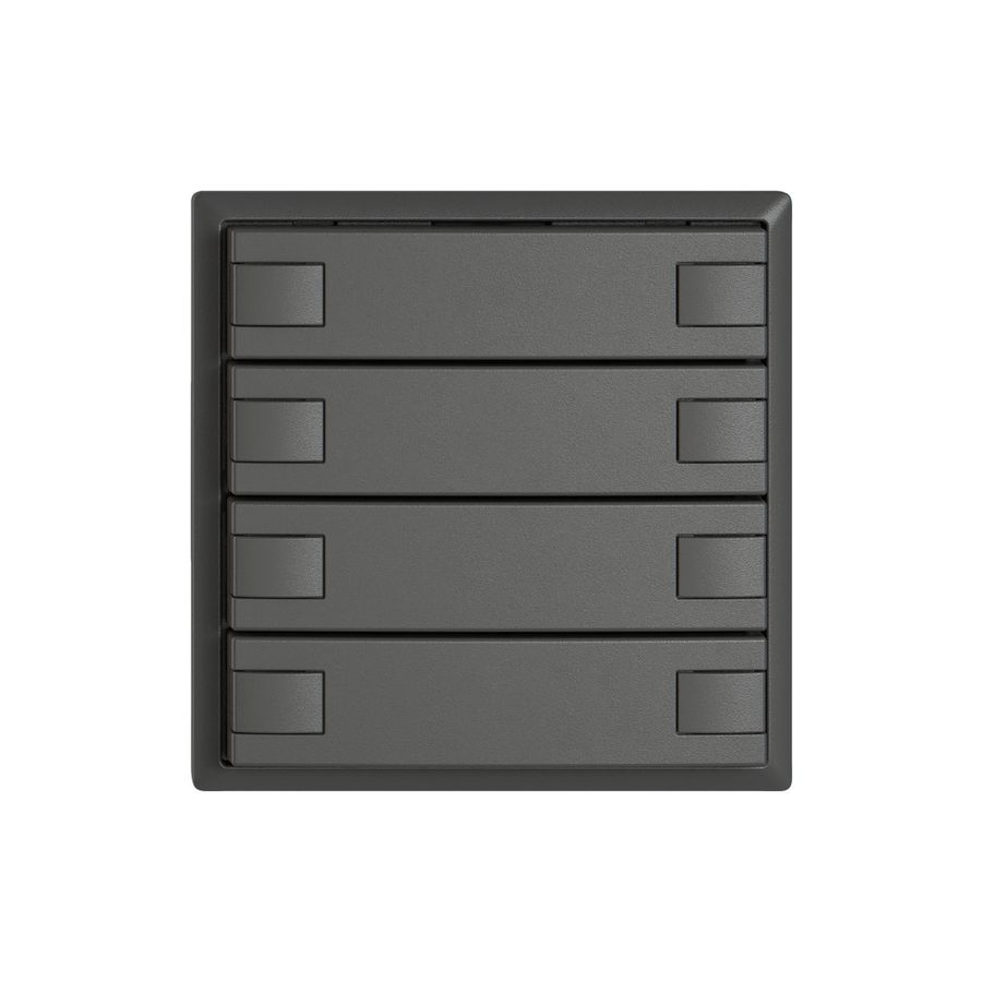 Pulsante KNX RGB EDIZIO.liv SNAPFIX® sensore temp.s.LED 4× com.2T grs