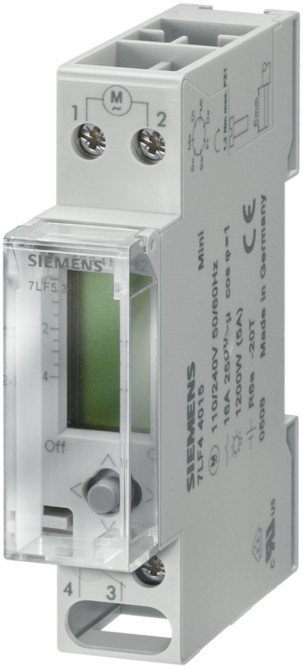 Timer settimanale AMD Siemens 7LF44015, 120…230VAC 1-canale 16A 1UM