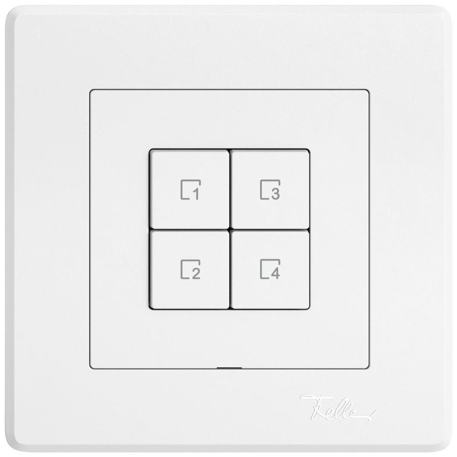 Commande pour poussoir scènes ENC EDIZIO.liv Wiser SNAPFIX® 4 scènes 4T bc