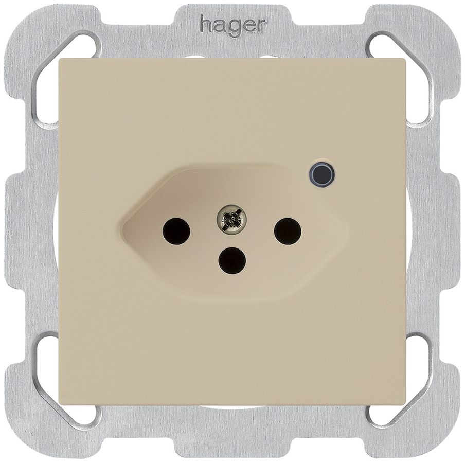 Presa INC Hager kallysto 1×T13 illuminato B beige