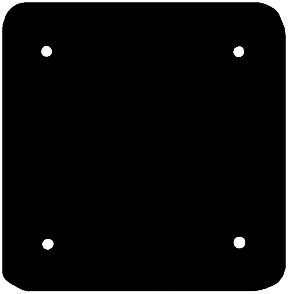 Abdeckplatte I 4-Befestigungslöcher schwarz