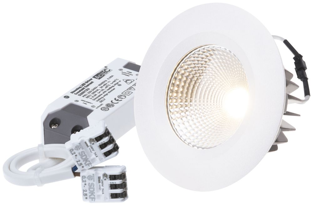 Spot LED INC Stato 10.5W 230V 960lm 3000K trou Ø80mm blanc 60°