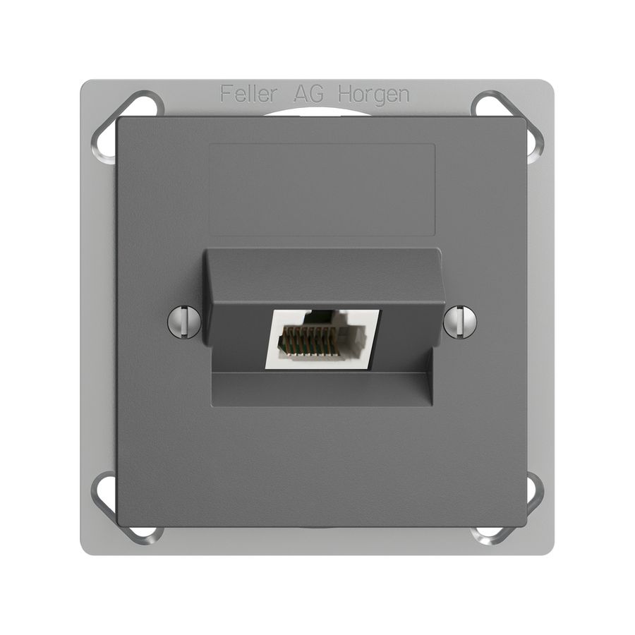 EB-Dose 1×RJ45/u 4P ITplus EDIZIOdue dunkelgrau