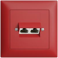 UP-Dose 2×RJ45/u 4P getr. EDIZIOdue berry ITplus