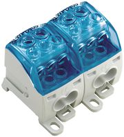 Blocco di distribuzione WM WPD 205 1P 214A 2×ingr 10×usc 1.5…25mm² 1.5…35mm²