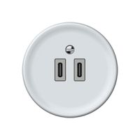 USB-Ladesteckdose origin 2×USB-C 3000mA 5V weiss