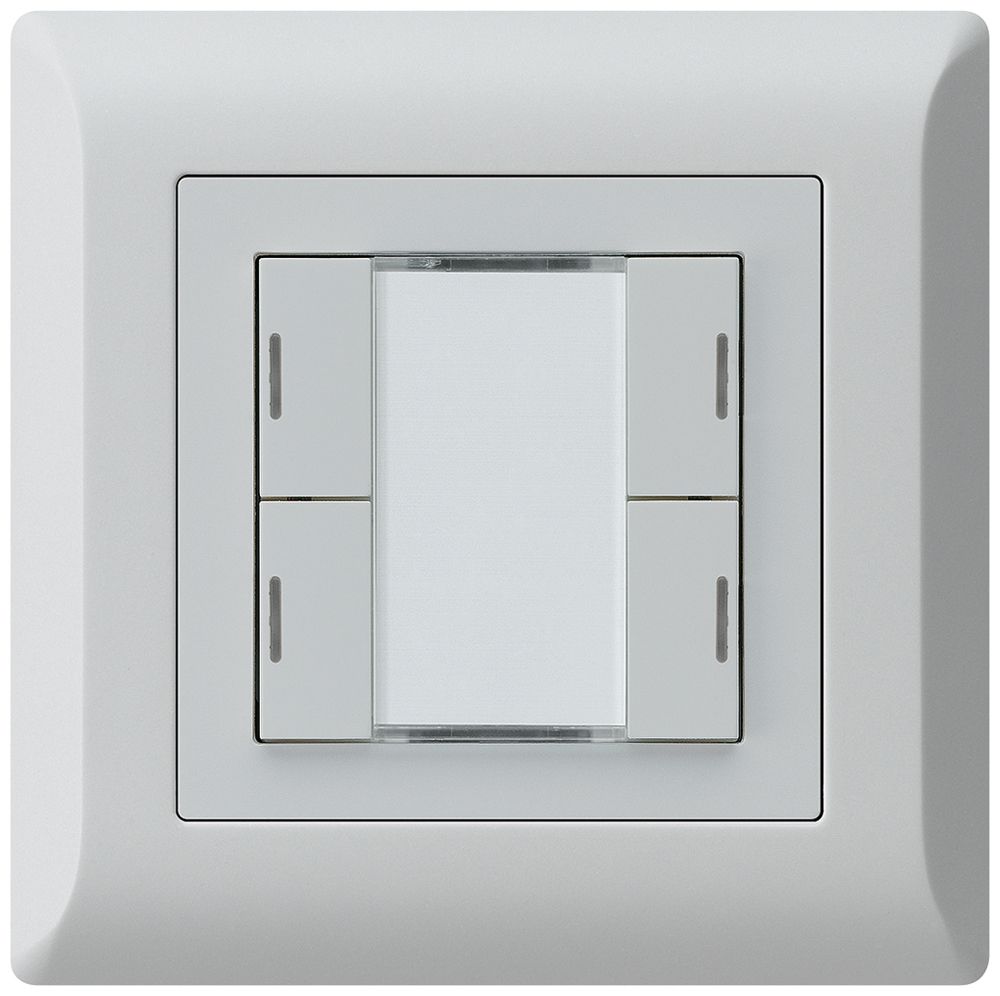 UP-Taster kallysto.line KNX 4×RGB LED s/e-link hellgrau