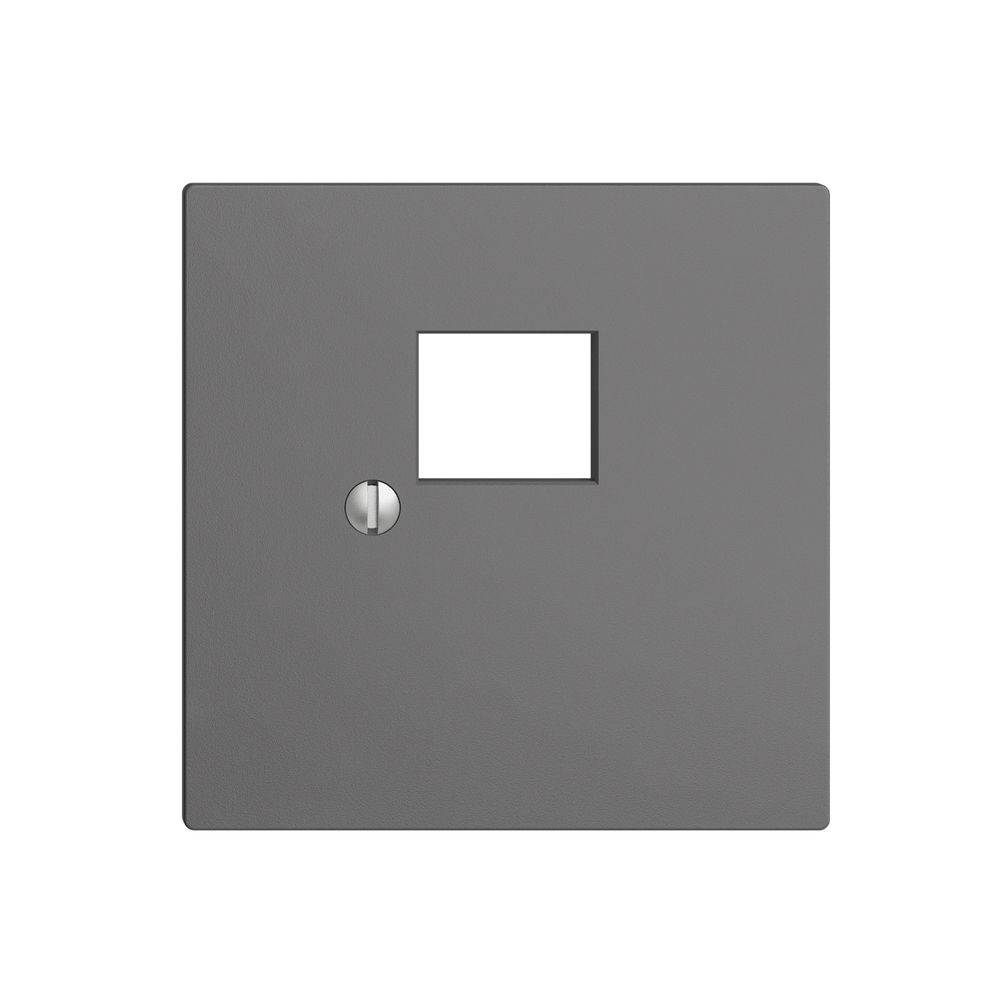 Frontplatte 1×RJ45 EDIZIOdue dunkelgrau, R&M swissline