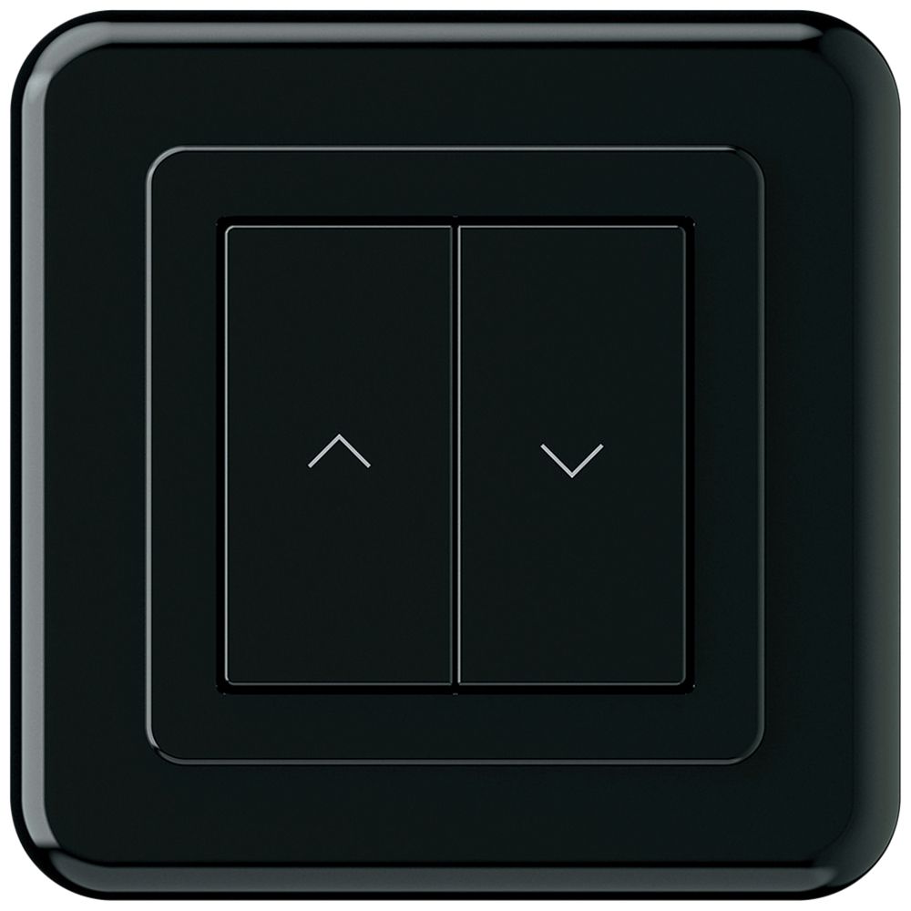 UP-KNX-Storentaster Hager BA basico C 2-fach 86×86mm schwarz
