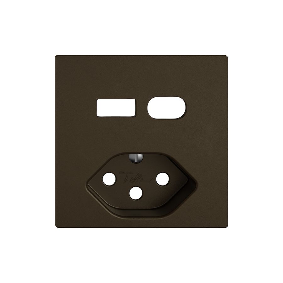 Montageset EDIZIO.liv SNAPFIX® für Kombination USB A+C/Steckdose T13 br