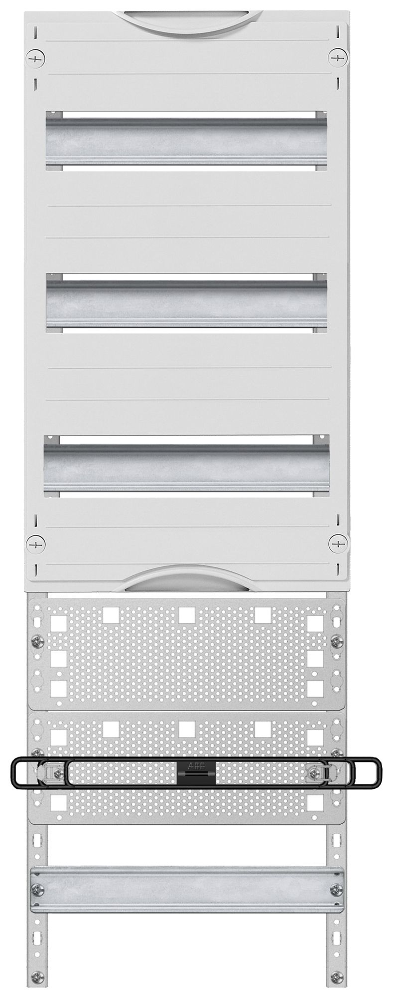 Panneau Media ABB, a.3 rangées DIN, hauteur pose 1, 5 rangées, p. distributeur