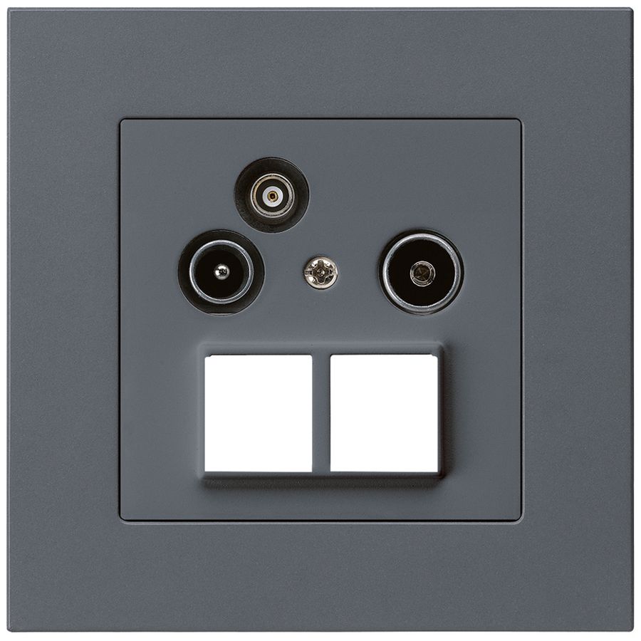 UP-Antennendose R/TV-Daten HMS kallysto.pro 19dB anthrazit