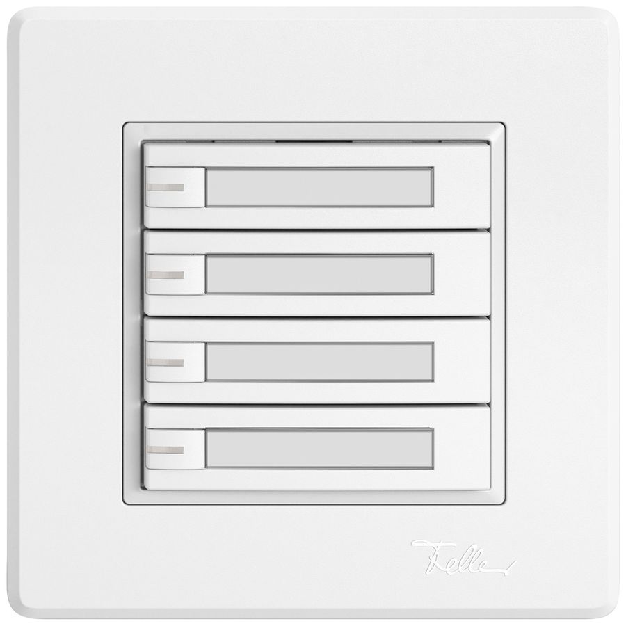 UP-Universaltaster EDIZIO.liv UNI SNAPFIX® m.LED RGB 4× 1-Tbed.Pap.ws