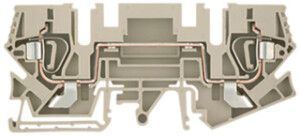 Borne de passage Weidmüller ZTD 6 connexion à ressort 6mm² TS35 TS32 beige
